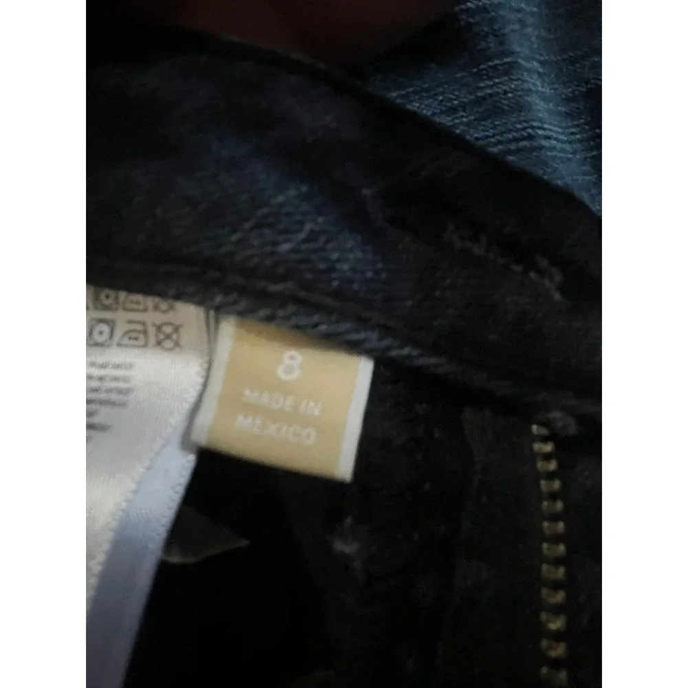 Michael‎ Kors Womens Skinny Jeans Dark Wash Denim Size 8 Mid Rise Whiskered
